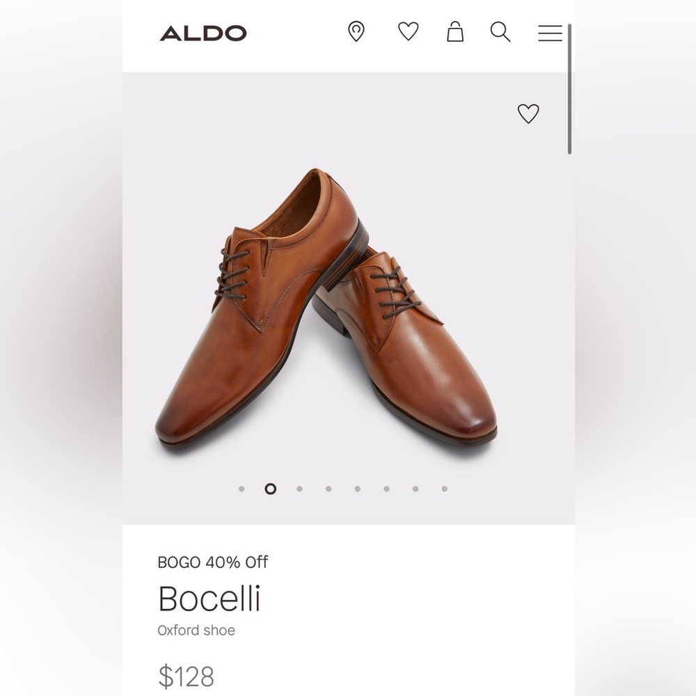 Men’s Aldo Bocelli Oxford shoes, size 11 Recently leather oiled & in great shape